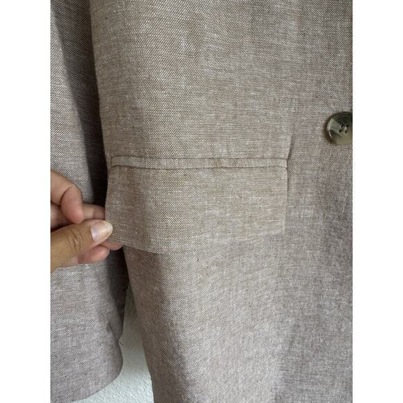 NWT Old Navy Women's Double-Breasted Linen-Blend Blazer Size M Spring Career - Picture 7 of 16